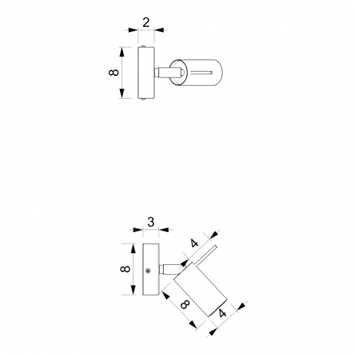 Kinkiet PRESTON WHITE/CHROME 1x mini GU10