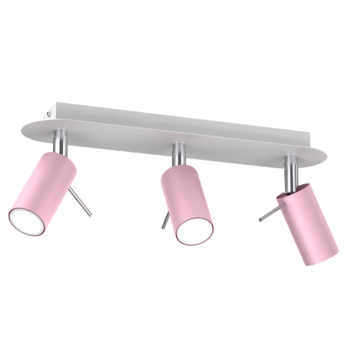 Lampa sufitowa PRESTON PINK/WHITE 3x mini GU10