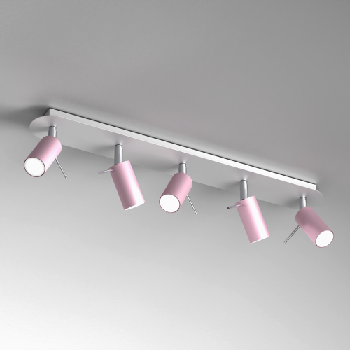 Lampa sufitowa PRESTON PINK/WHITE 5x mini GU10