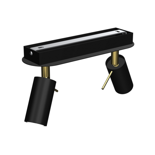 Lampa sufitowa PRESTON GOLD/BLACK 2x mini GU10