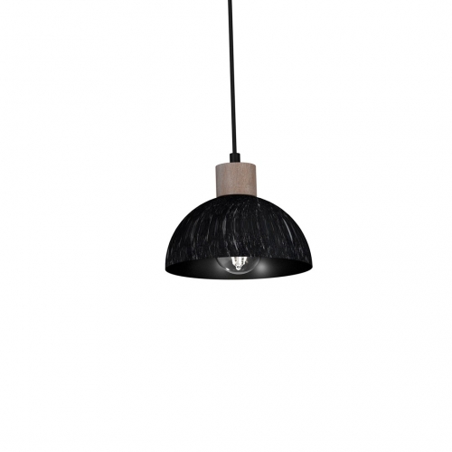 Lampa wisząca ERIK Sawn black/Patinated wood 3XE27