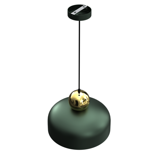 Lampa Wisząca HARALD GOLD/GREEN 1xE27