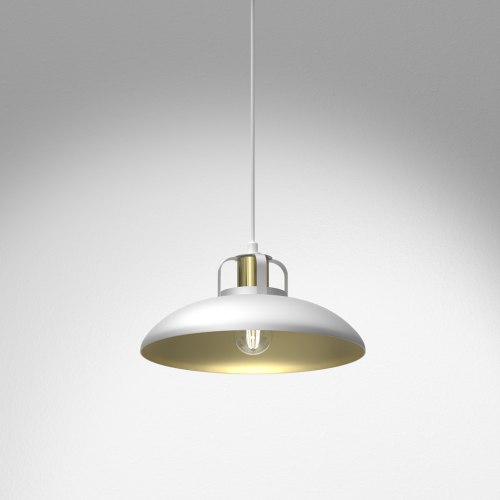 Lampa wisząca FELIX WHITE/GOLD 1xE27