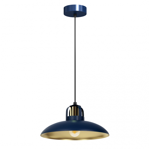 Lampa wisząca FELIX NAVY BLUE/GOLD 1xE27