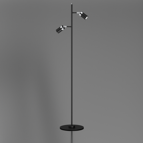 Lampa podłogowa JOKER BLACK/CHROME 2xGU10