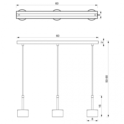 Lampa wisząca ARENA WHITE/GOLD 3xGX53