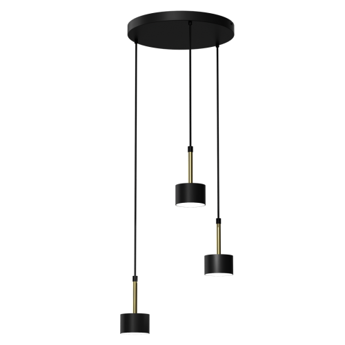 Lampa wisząca ARENA BLACK/GOLD 3xGX53