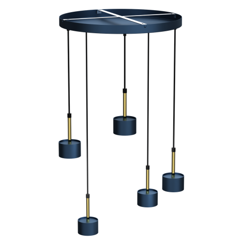 Lampa wisząca ARENA BLUE/GOLD 5xGX53