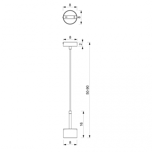 Lampa wisząca ARENA BLACK/SILVER 1xGX53