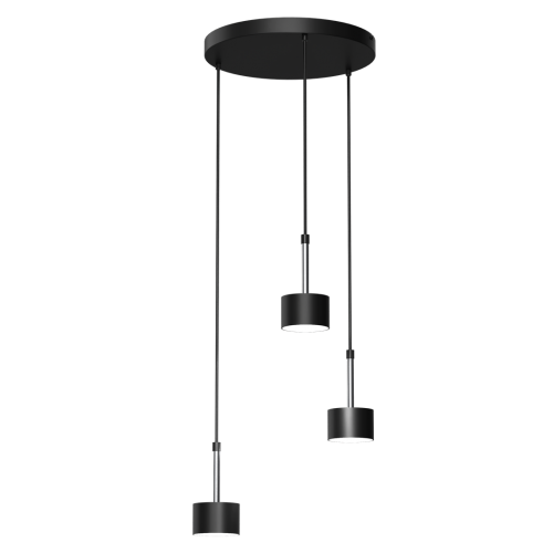 Lampa wisząca ARENA BLACK/SILVER 3xGX53