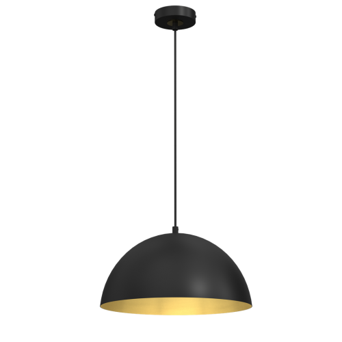 Lampa wisząca BETA BLACK/GOLD 1xE27 35cm