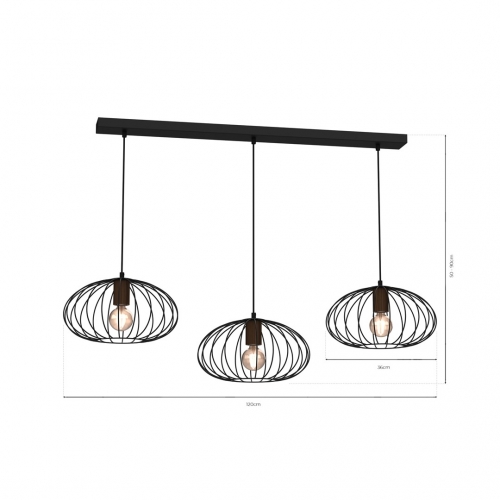 Lampa wisząca MERIDIANO 3xE27