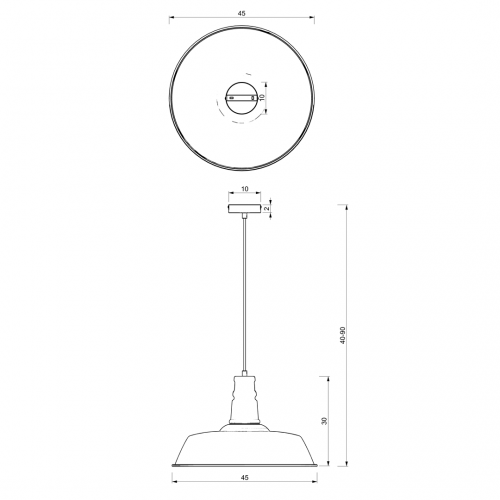 Lampa wisząca ENZO WHITE/PINK 1xE27