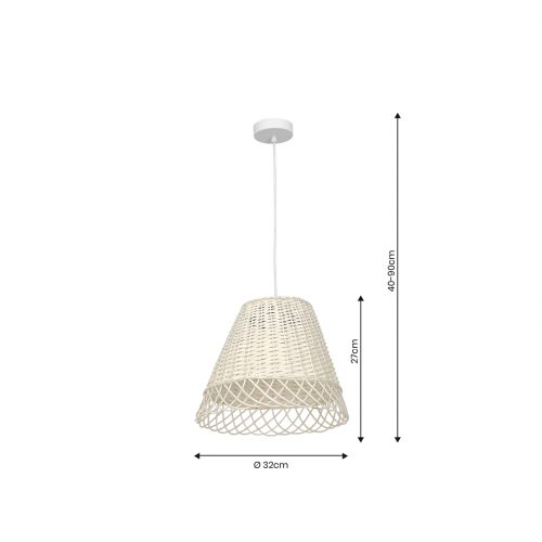 Lampa wisząca VIMINI WHITE 1xE27