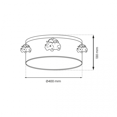 Lampa sufitowa AUTOMOBILE 2xE27