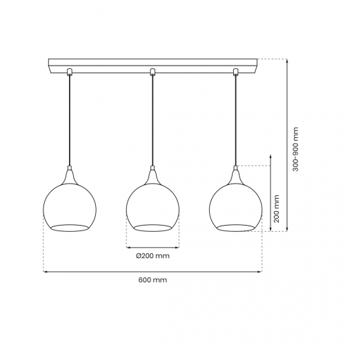 Lampa wisząca MONTE SILVER 3xE27