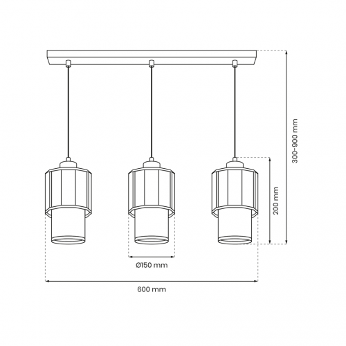 Lampa wisząca BLANCO 3xE27