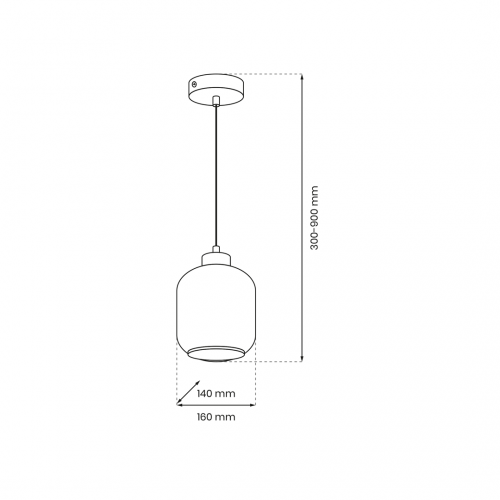 Lampa wisząca SOMBRA AMBER 1xE27