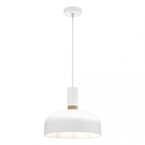 Lampa wisząca MALMO WHITE/WOOD 1xE27