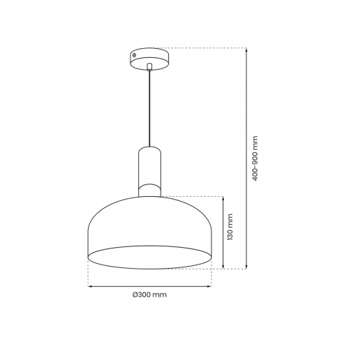 Lampa wisząca MALMO WHITE/WOOD 1xE27