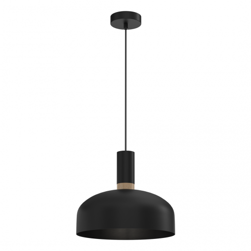 Lampa wisząca MALMO BLACK/WOOD 1xE27