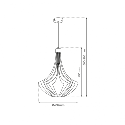 Lampa wisząca CESTA GREEN 1xE27