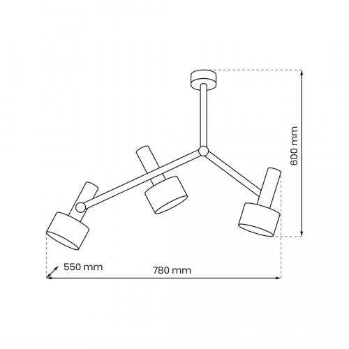 Lampa sufitowa LINTERNA 3xGX53