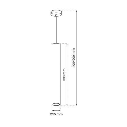 Lampa wisząca HUDSON WHITE 1xGU10