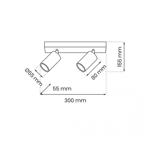 Lampa sufitowa HUDSON WHITE 2xGU10