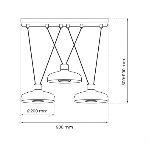 Lampa wisząca LINEA 3xGX53