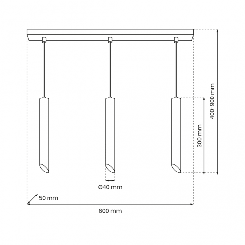 Lampa wisząca CORTE 3xGU10