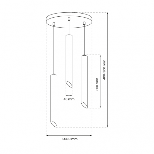 Lampa wisząca CORTE 3xGU10