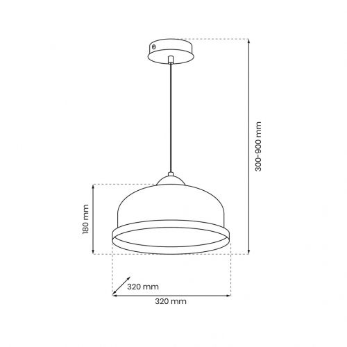 Lampa wisząca STUDIO WHITE 1xE27