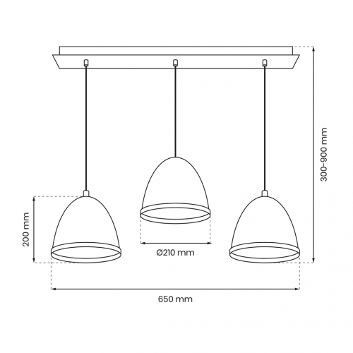 Lampa wisząca STUDIO WHITE 3xE27