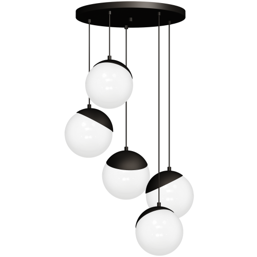 Lampa wisząca SFERA BLACK 5xE14