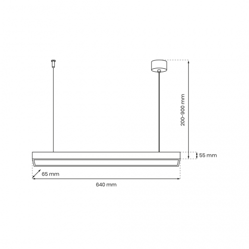 Lampa wisząca LUNGO 1xT8 9W LED