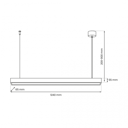 Lampa wisząca LUNGO 1xT8 18W LED