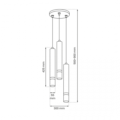 Lampa wisząca JOKER WHITE/CHROME 3xGU10