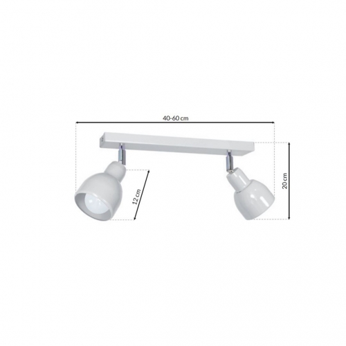 Lampa sufitowa PIK WHITE 2xE27