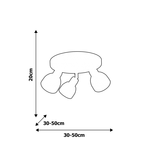 Lampa sufitowa PIK WHITE 3xE27