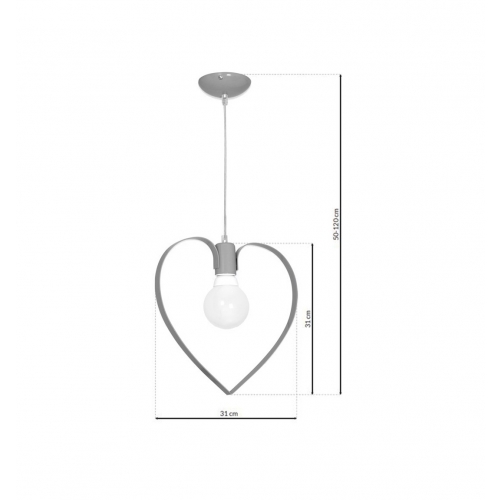 Lampa wisząca AMORE GREY 1xE27