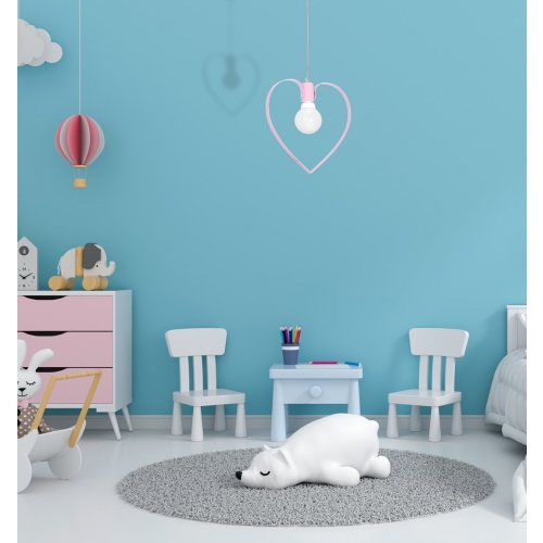 Lampa wisząca AMORE PINK 1xE27