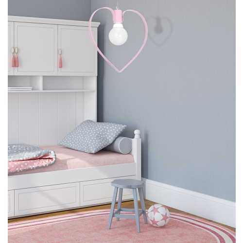 Lampa wisząca AMORE PINK 1xE27