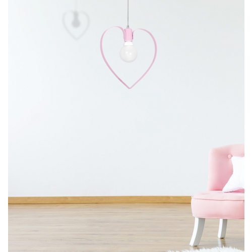 Lampa wisząca AMORE PINK 1xE27