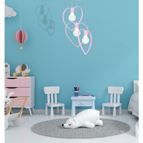 Lampa wisząca AMORE PINK 3xE27