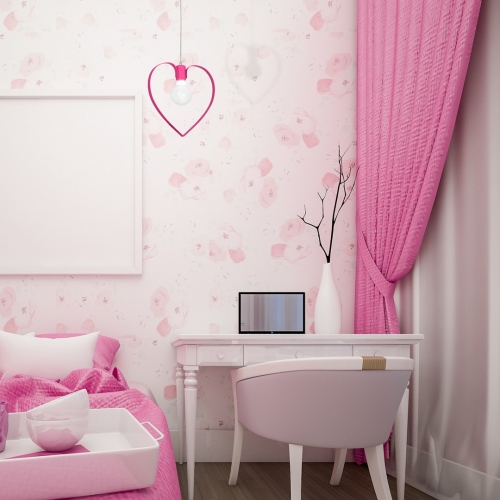 Lampa wisząca AMORE DARK PINK 1xE27