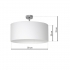 Lampa podsufitowa CASINO WHITE/CHROME 1xE27