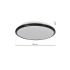 Plafon TERMA BLACK 18W LED IP44 Ø280 mm