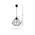 Lampa wisząca COLIN BLACK 1xE27