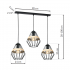 Lampa wisząca CLIFF BLACK 3xE27